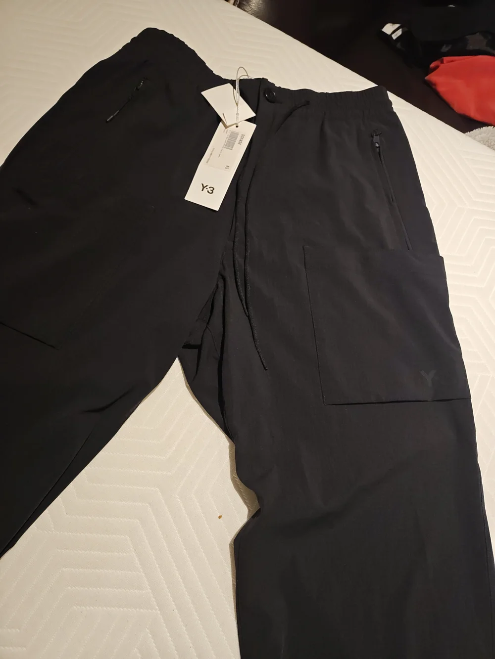 Y-3 Men's Black Elastic Waist Jogger Pants XS